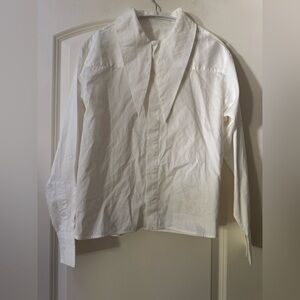 White Shirt with Chic Collar Details